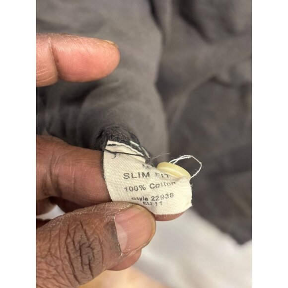 J.Crew Slim Fit Medium Gray Polo Shirt 100% Cotton Short Sleeve Pocket Detail Ca - Picture 9 of 11